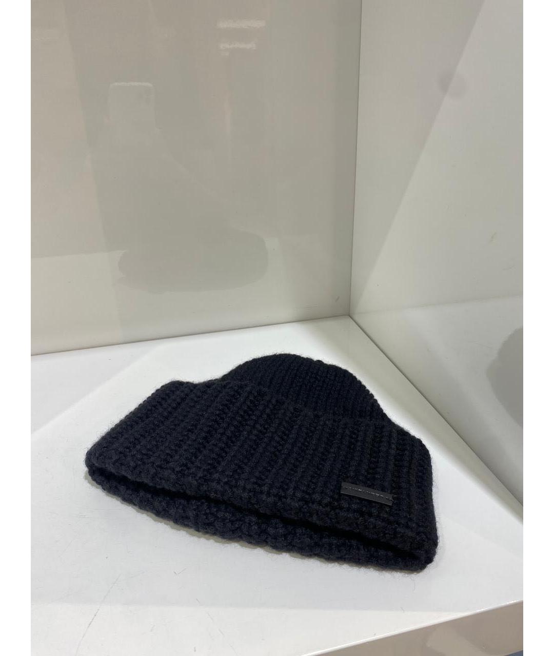 SAINT LAURENT Черная шапка, фото 2