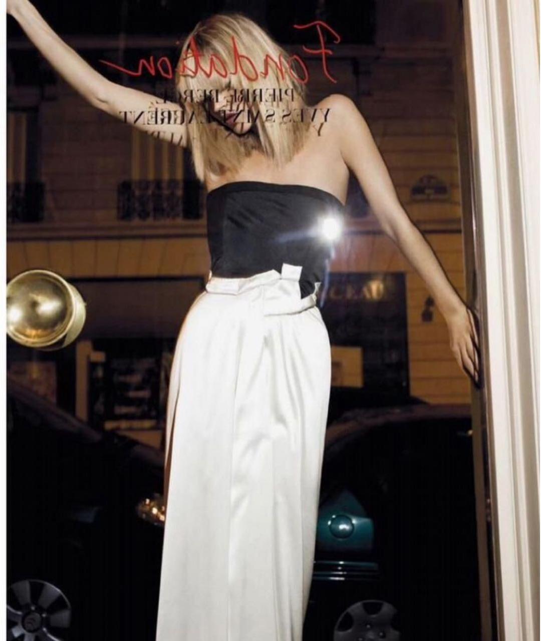 SAINT LAURENT Белое шелковое вечернее платье, фото 5