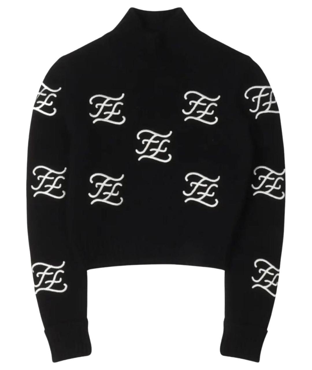 FENDI Черный шерстяной джемпер / свитер, фото 1