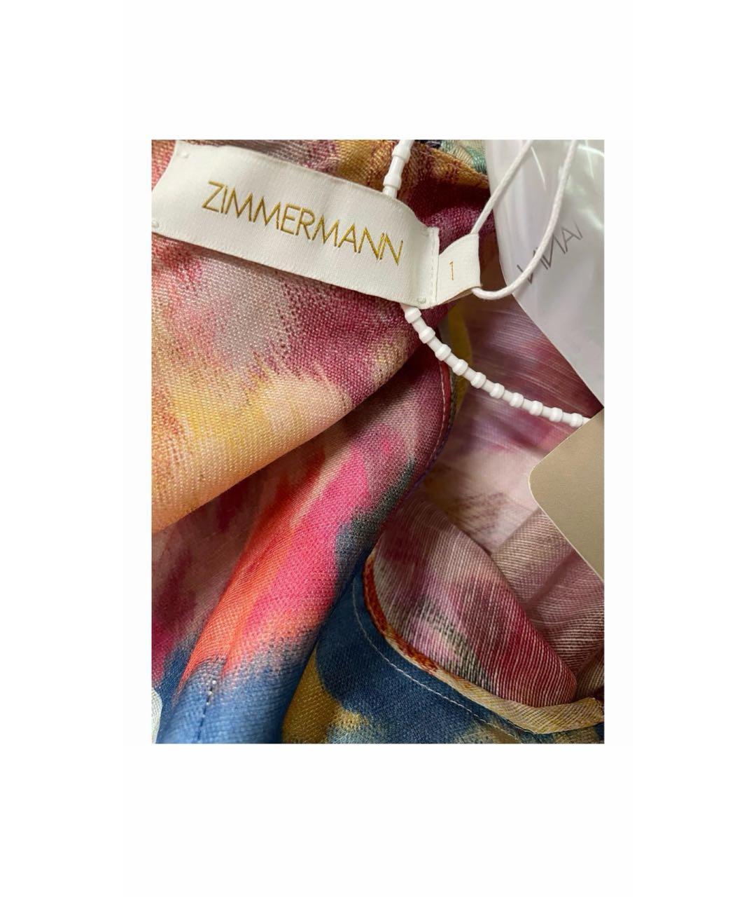 ZIMMERMANN Мульти вискозное коктейльное платье, фото 7