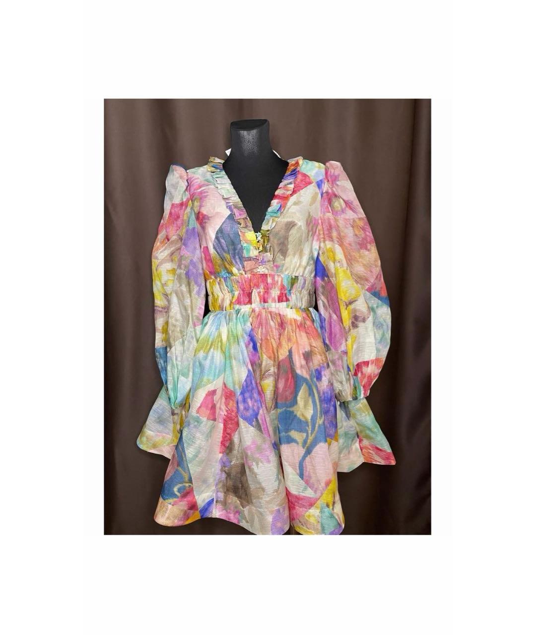 ZIMMERMANN Мульти вискозное коктейльное платье, фото 2