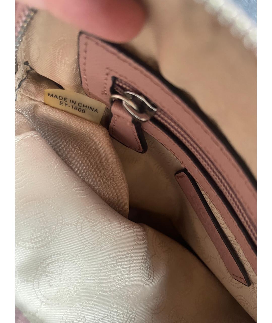 MICHAEL KORS Розовая кожаная сумка через плечо, фото 4