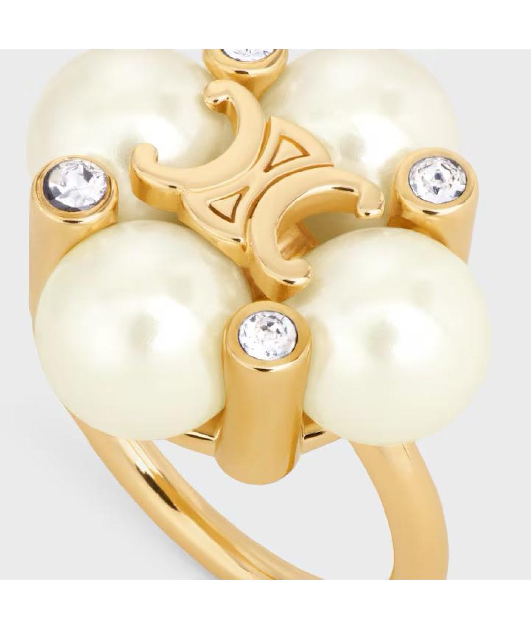 CELINE Золотое латунное кольцо, фото 4