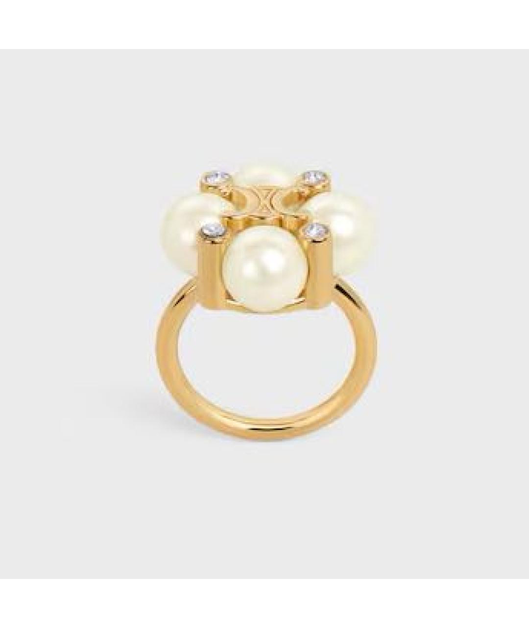 CELINE Золотое латунное кольцо, фото 5