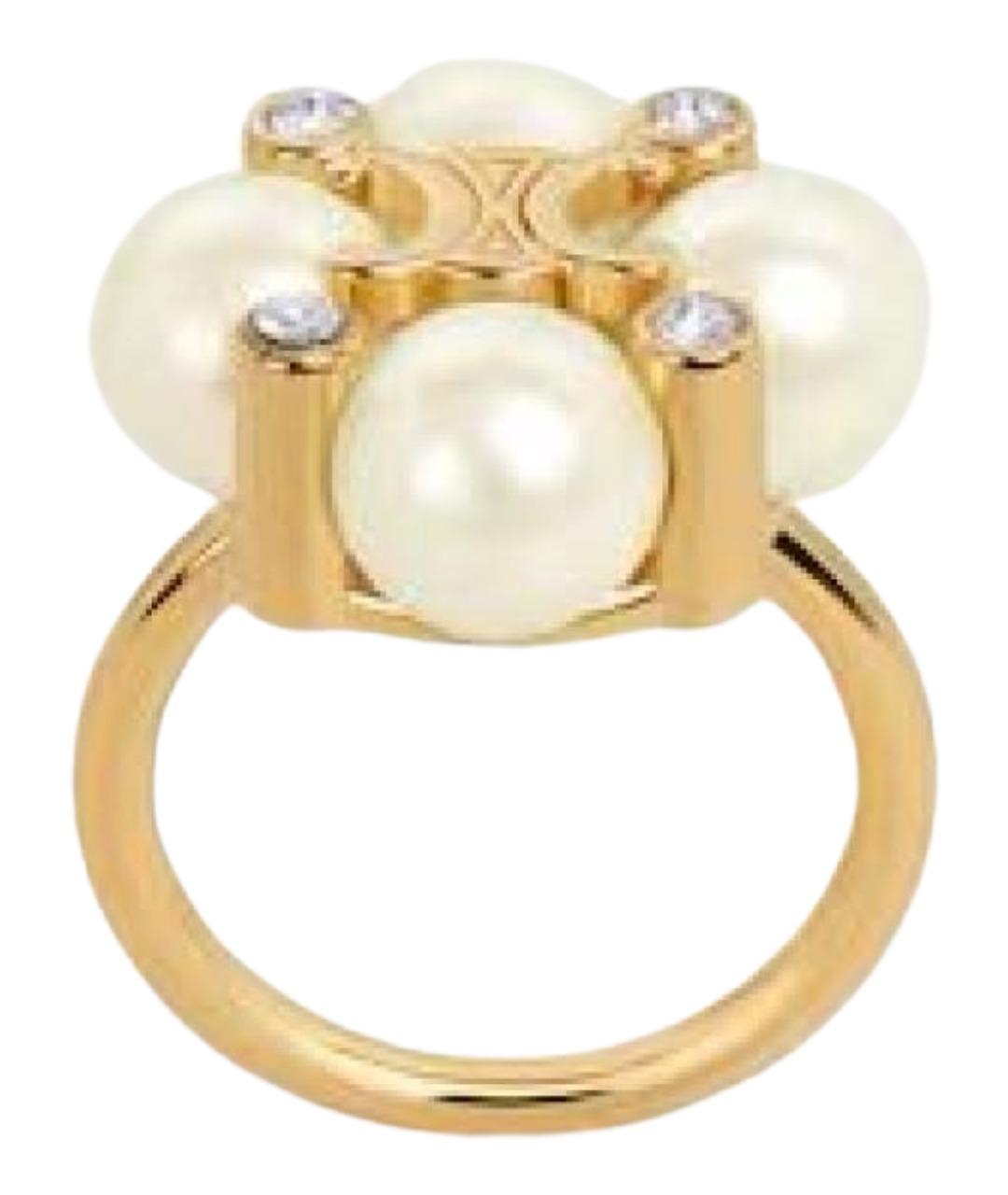 CELINE Золотое латунное кольцо, фото 1