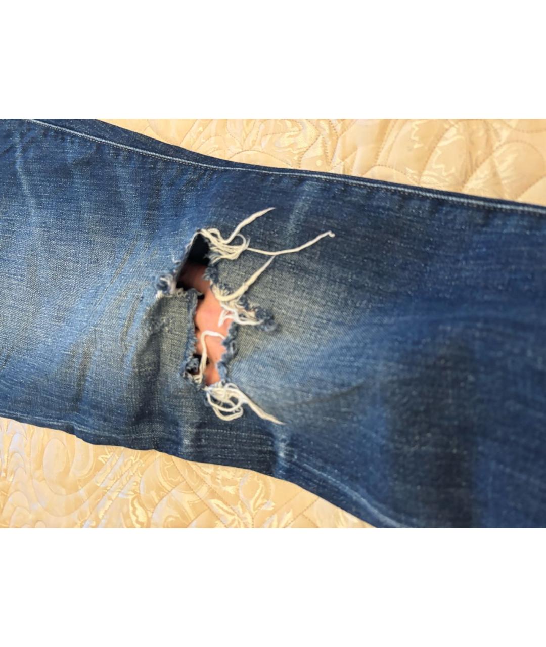 DOLCE&GABBANA Синие хлопковые прямые джинсы, фото 3