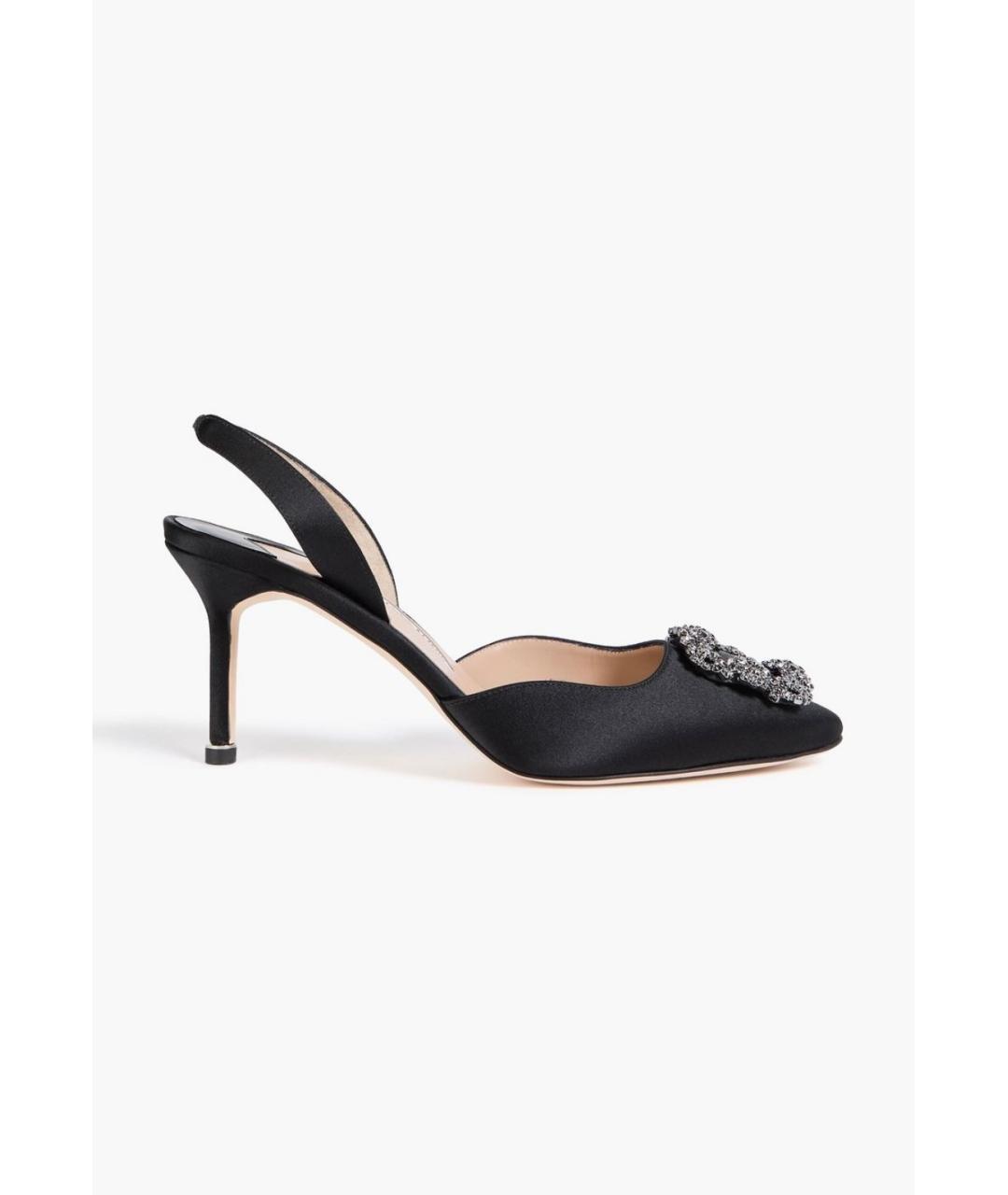 MANOLO BLAHNIK Черные текстильные туфли, фото 5