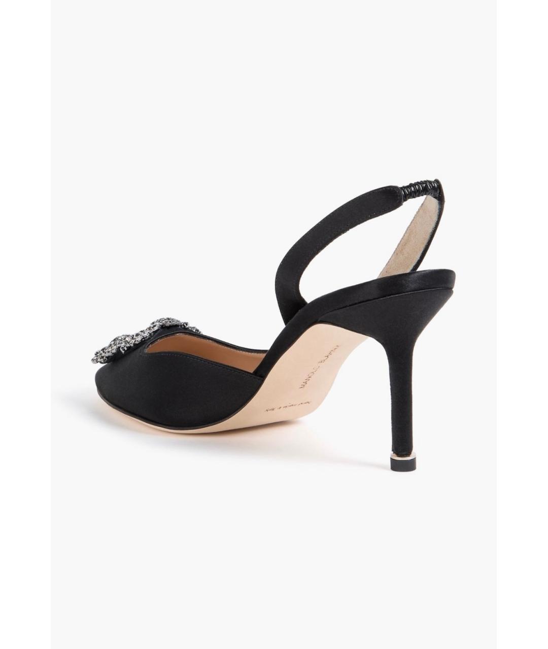 MANOLO BLAHNIK Черные текстильные туфли, фото 3