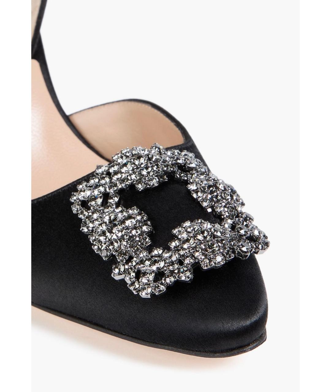 MANOLO BLAHNIK Черные текстильные туфли, фото 4