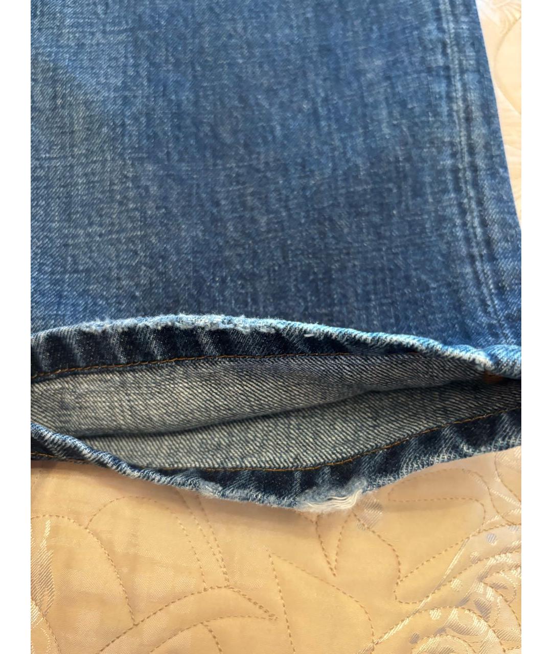 DOLCE&GABBANA Синие хлопковые прямые джинсы, фото 2