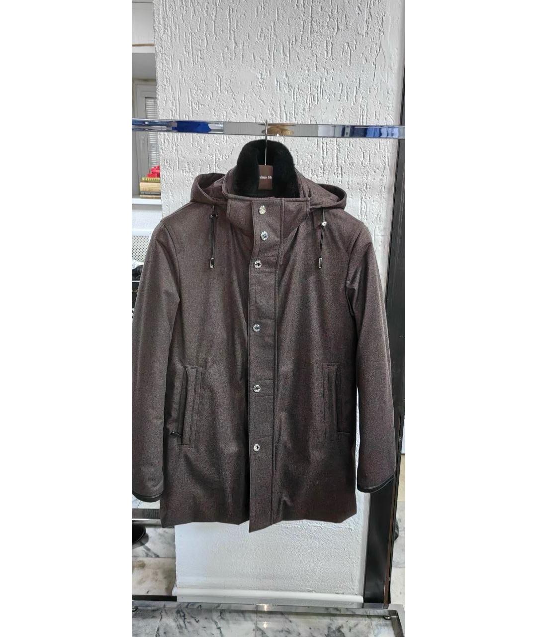 MASSIMO SFORZA Коричневая шерстяная куртка, фото 2