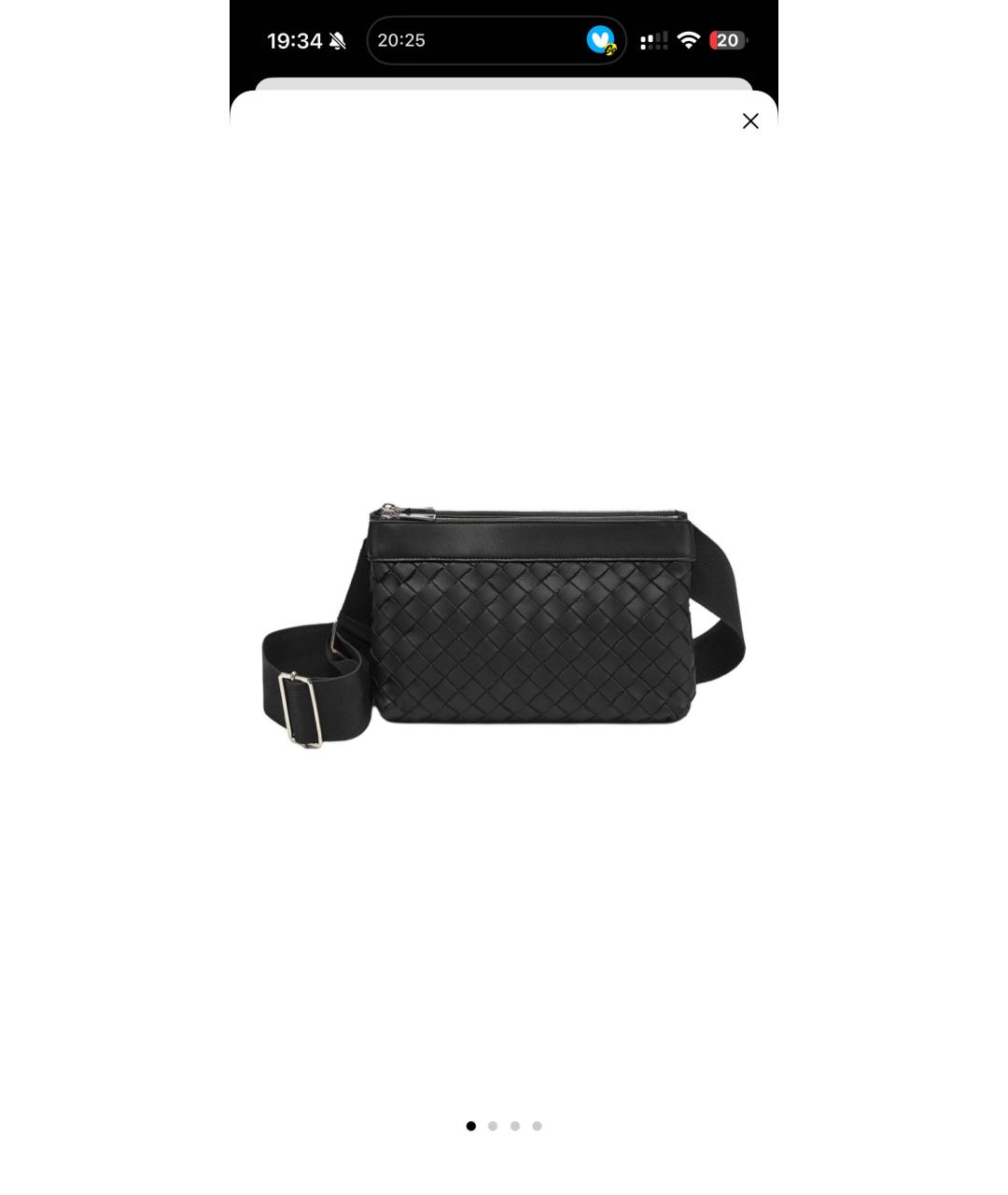 BOTTEGA VENETA Черная кожаная сумка на плечо, фото 9