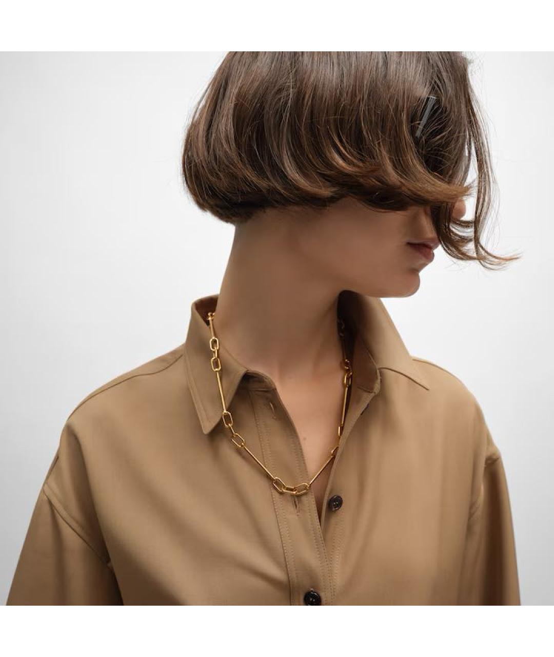 CELINE Золотое латунное колье, фото 2