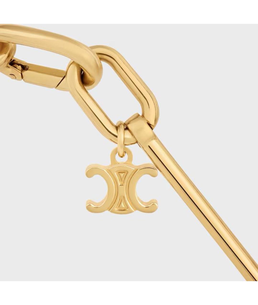 CELINE Золотое латунное колье, фото 4