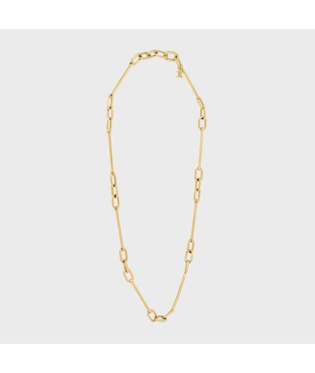 CELINE Золотое латунное колье, фото 3