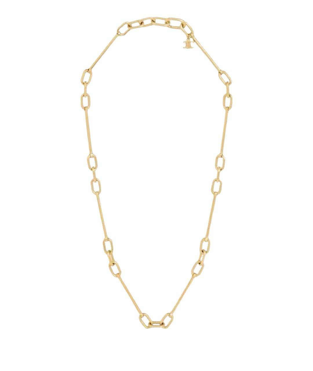 CELINE Золотое латунное колье, фото 1