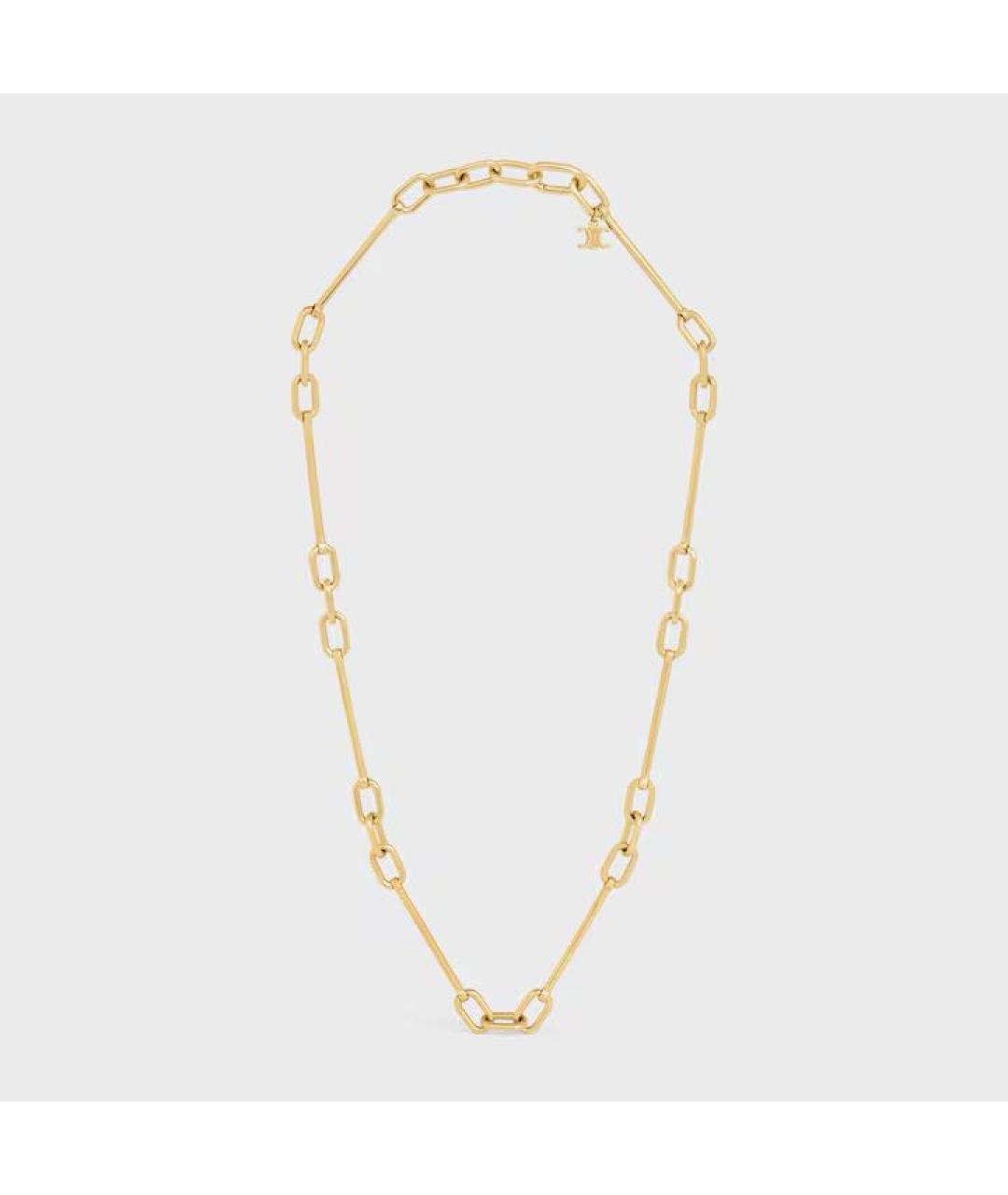 CELINE Золотое латунное колье, фото 6