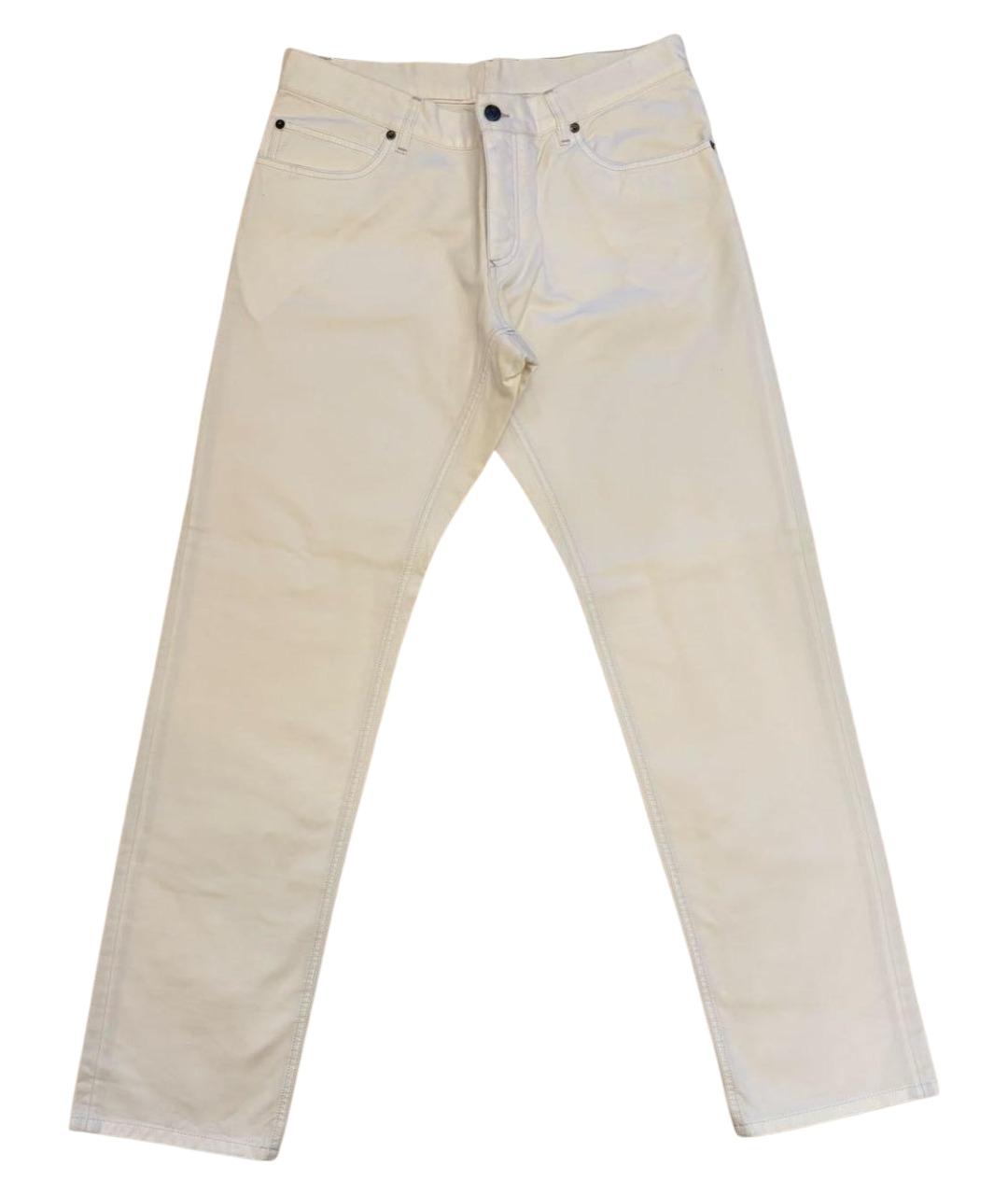 DOLCE&GABBANA Белые хлопковые прямые джинсы, фото 1