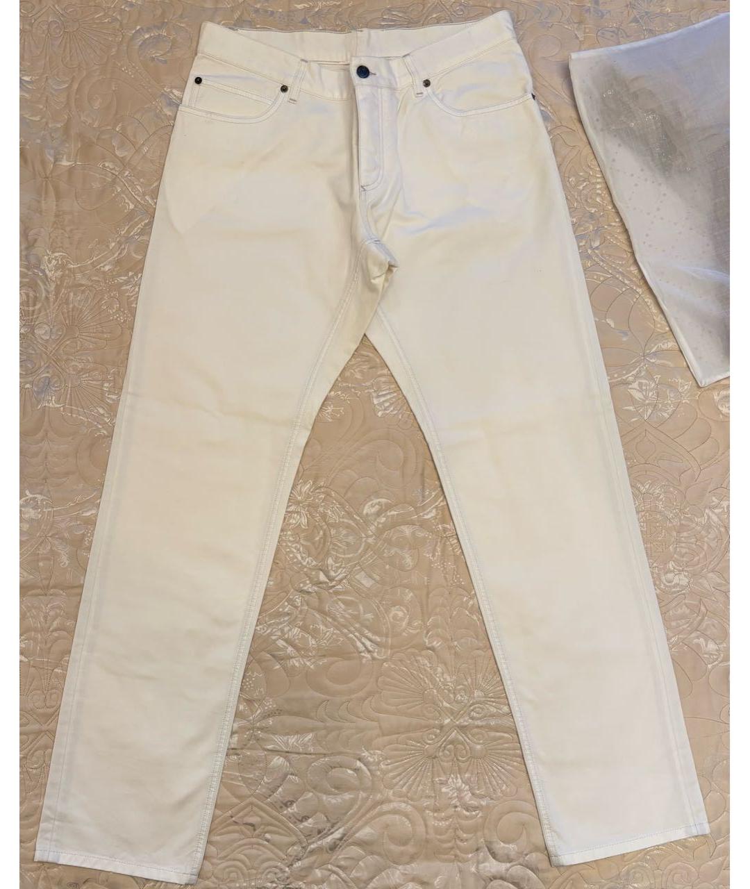 DOLCE&GABBANA Белые хлопковые прямые джинсы, фото 5