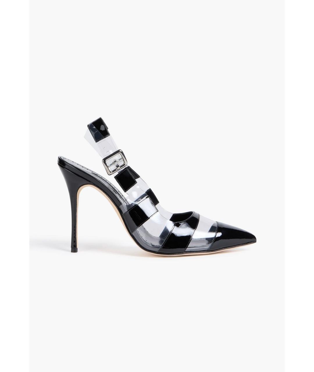 MANOLO BLAHNIK Черные туфли из лакированной кожи, фото 5