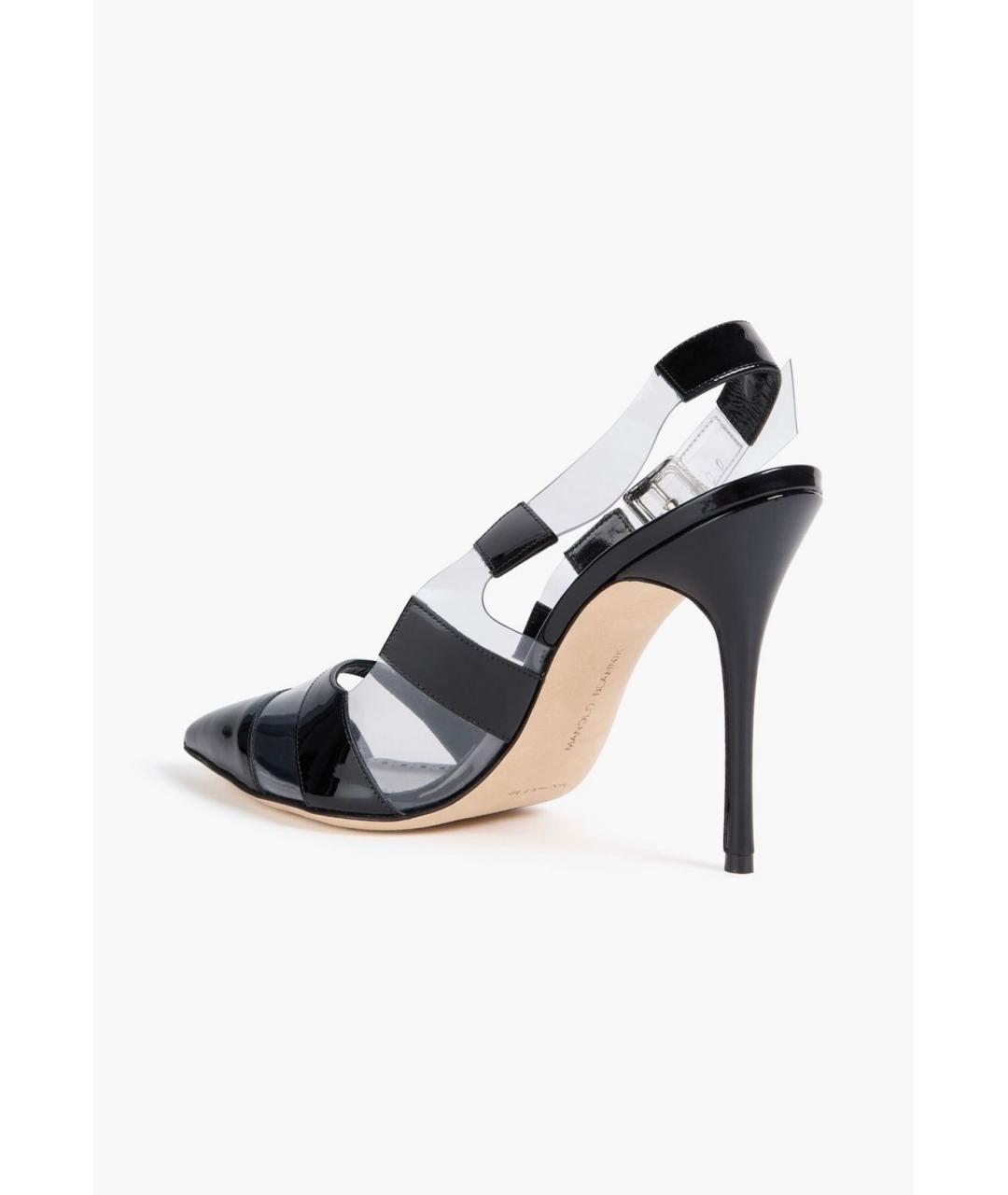 MANOLO BLAHNIK Черные туфли из лакированной кожи, фото 3