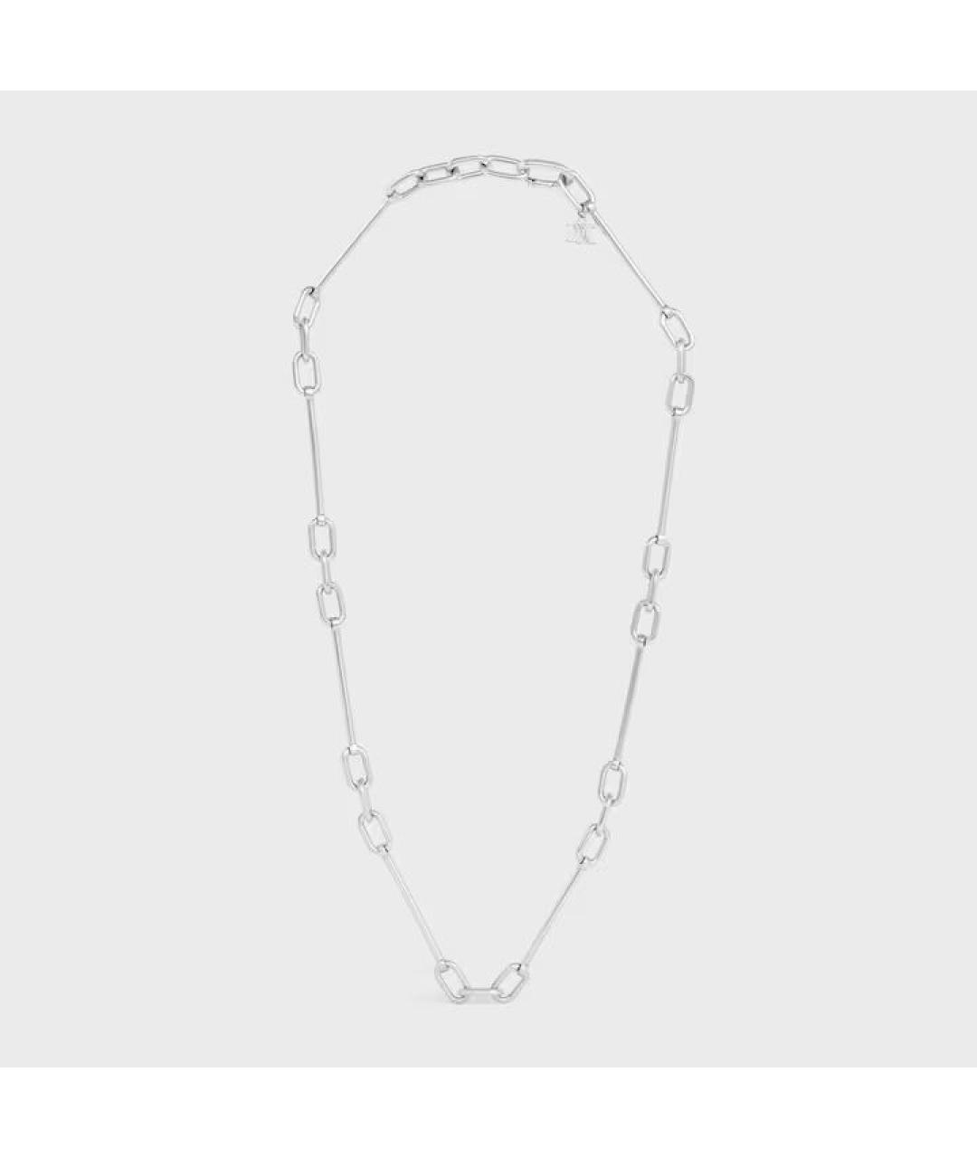 CELINE Серебряное латунное колье, фото 5