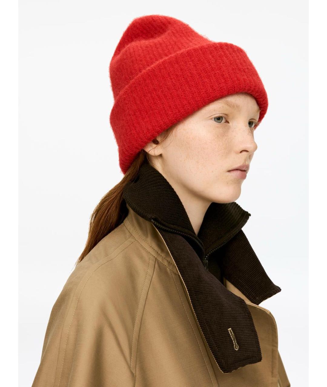 ARKET Красная шерстяная шапка, фото 2