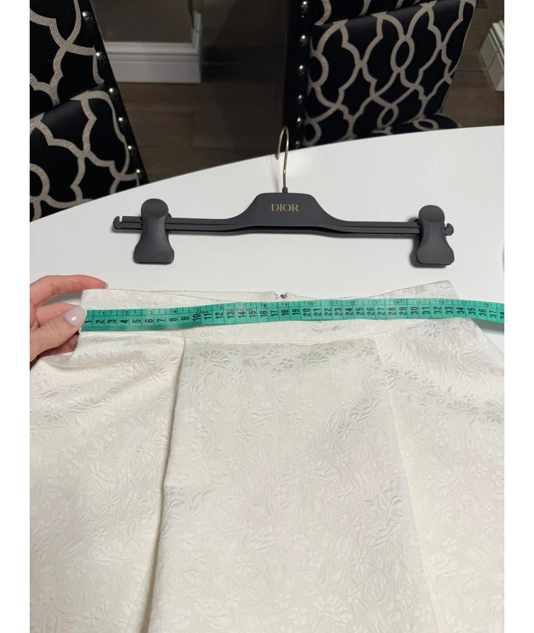 CHRISTIAN DIOR Белый шелковый костюм с юбками, фото 5