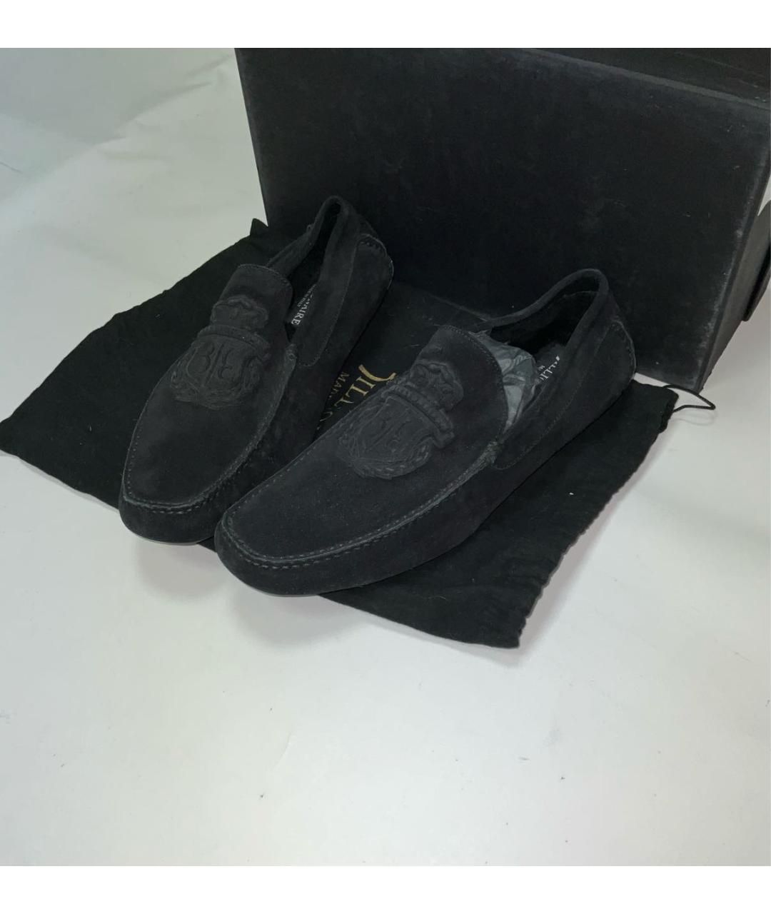 BILLIONAIRE Черные замшевые мокасины, фото 2