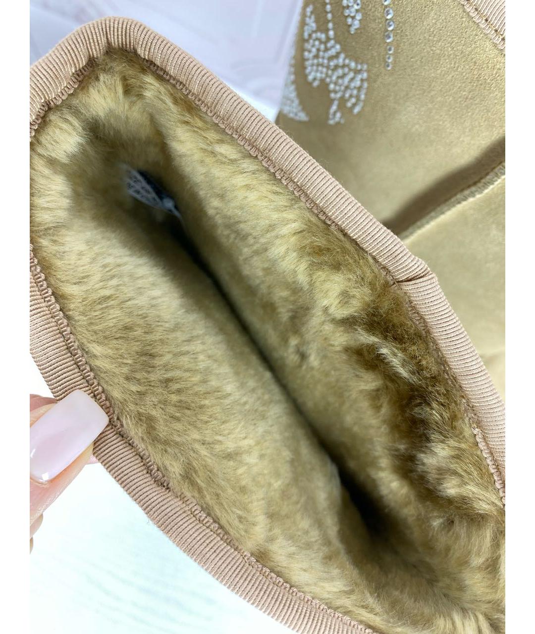 JUICY COUTURE Бежевые замшевые сапоги, фото 7