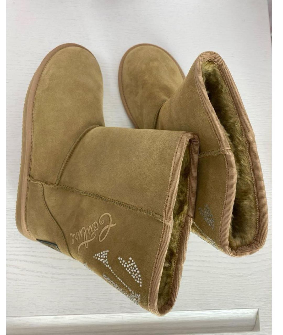 JUICY COUTURE Бежевые замшевые сапоги, фото 3