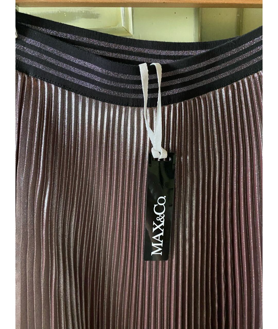 MAX&CO Бордовая полиэстеровая юбка миди, фото 2