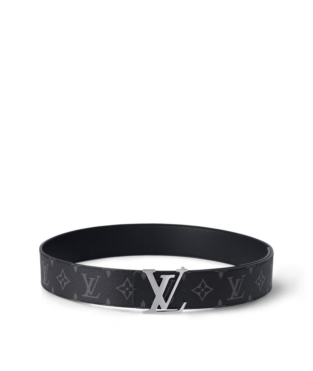 LOUIS VUITTON Черный кожаный ремень, фото 5