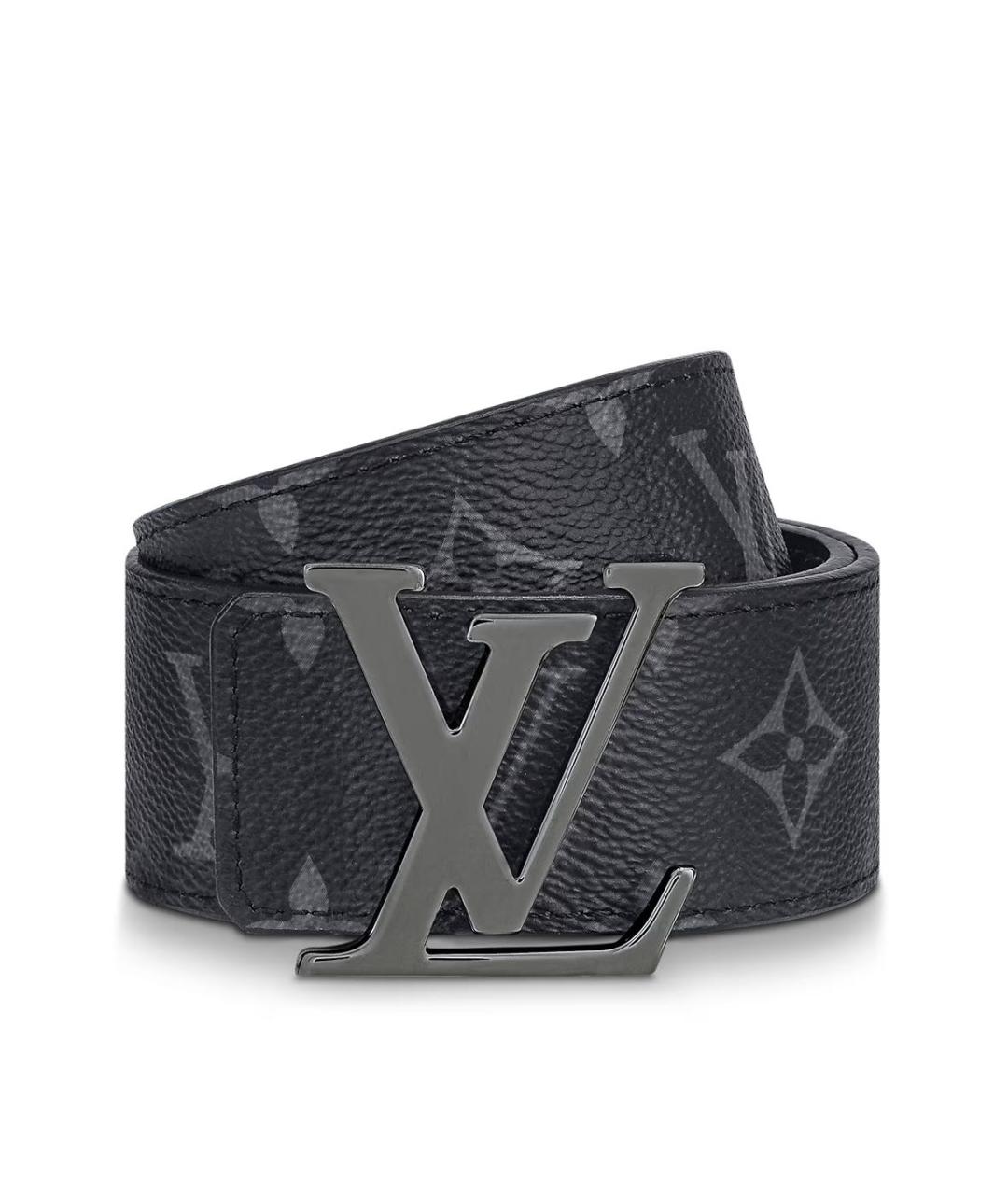 LOUIS VUITTON Черный кожаный ремень, фото 3