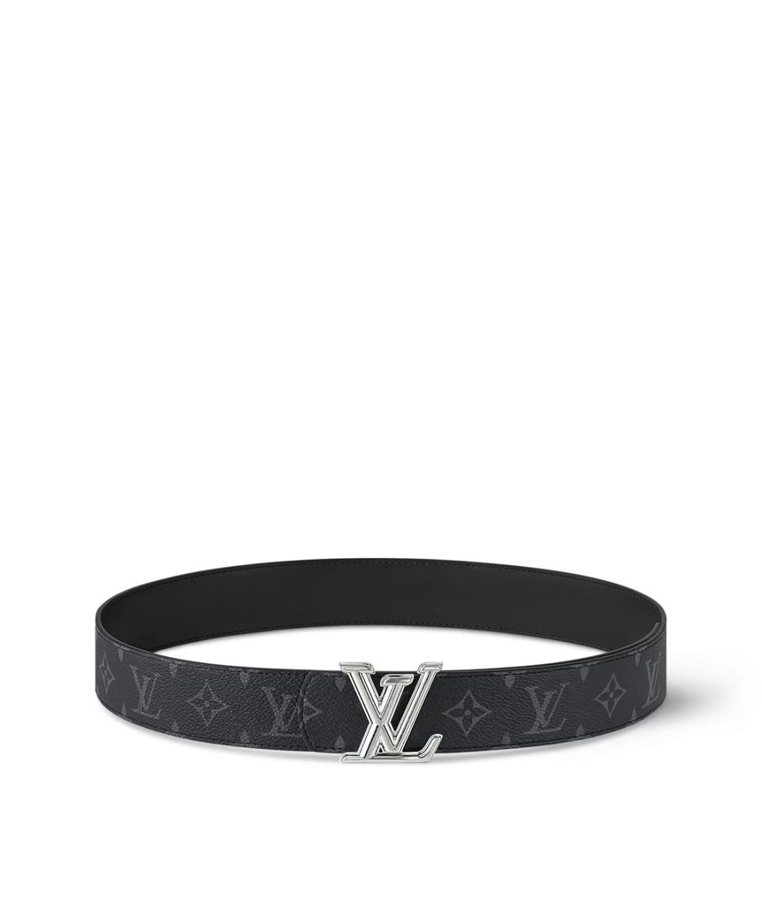 LOUIS VUITTON Черный кожаный ремень, фото 4