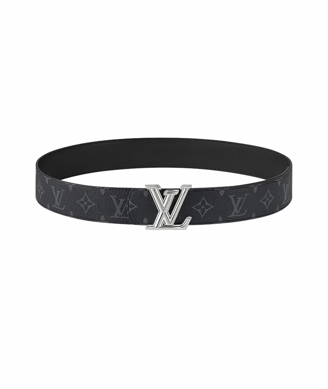 LOUIS VUITTON Черный кожаный ремень, фото 1