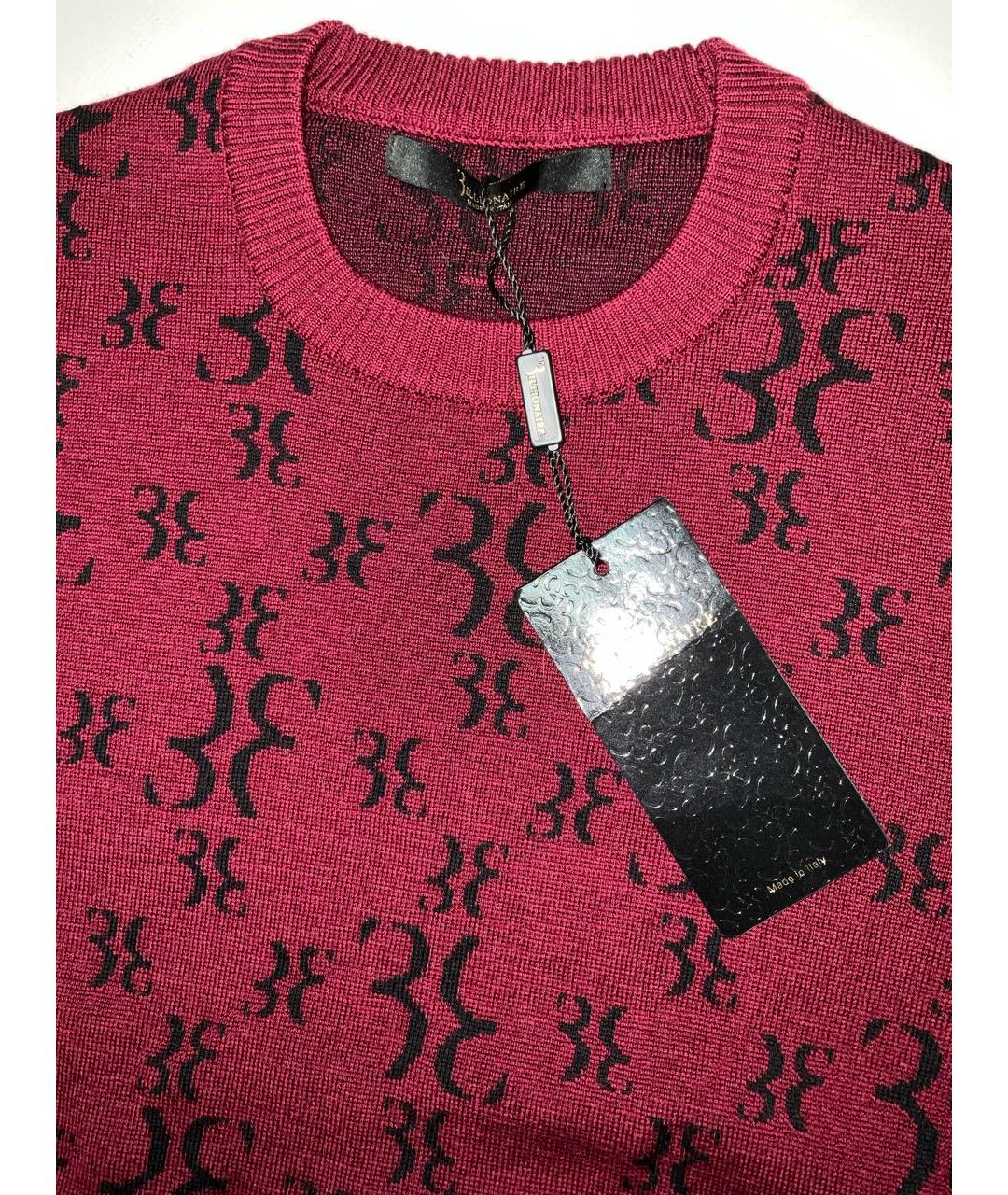 BILLIONAIRE Бордовый шерстяной джемпер / свитер, фото 3