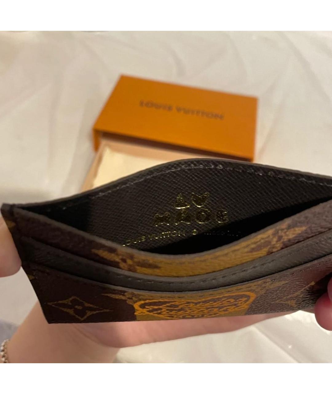 LOUIS VUITTON Коричневый кардхолдер, фото 3