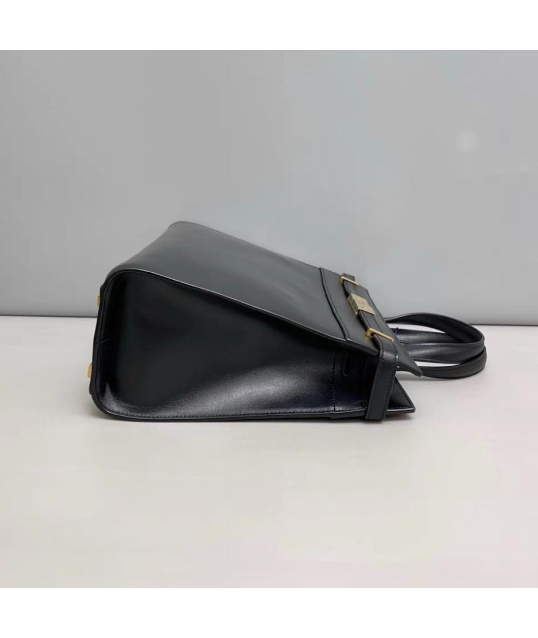 SAINT LAURENT Черная кожаная сумка через плечо, фото 2