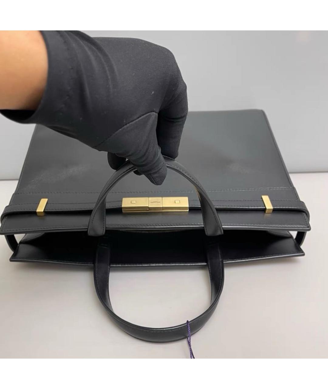 SAINT LAURENT Черная кожаная сумка через плечо, фото 4