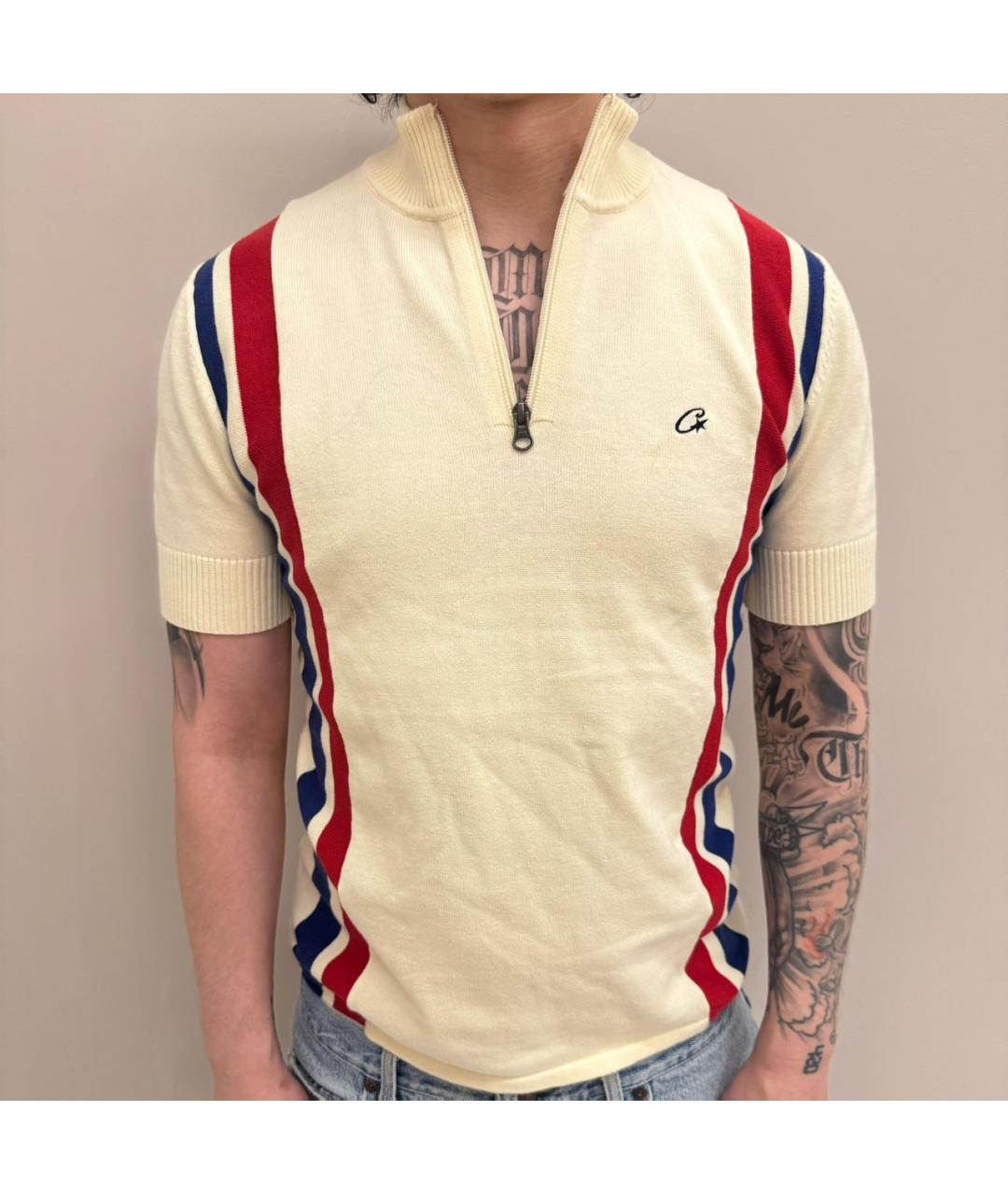 CORTEIZ Бежевое хлопковое поло с коротким рукавом, фото 2