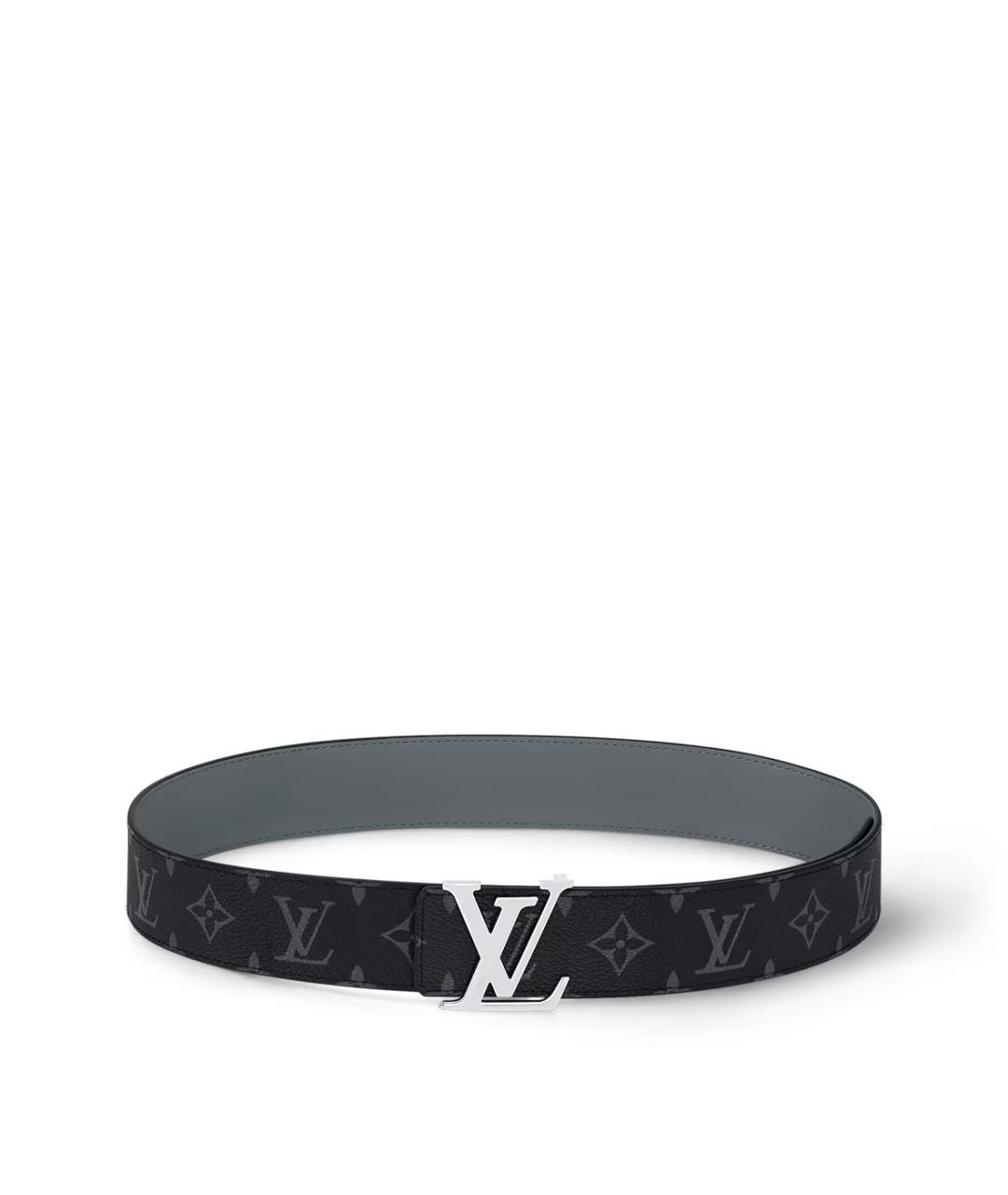 LOUIS VUITTON Темно-синий кожаный ремень, фото 5