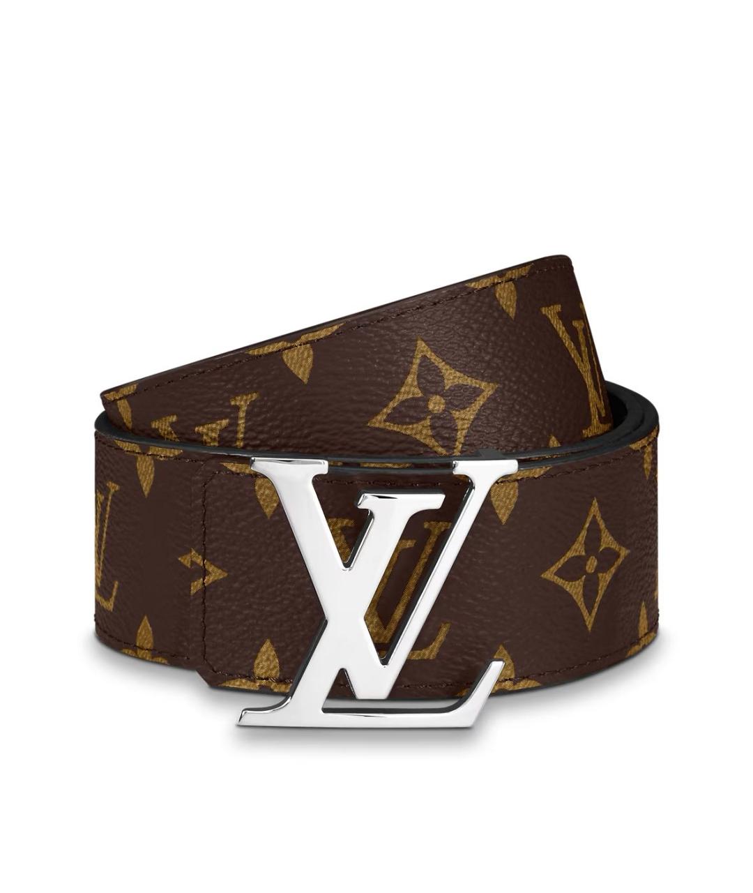 LOUIS VUITTON Коричневый кожаный ремень, фото 2