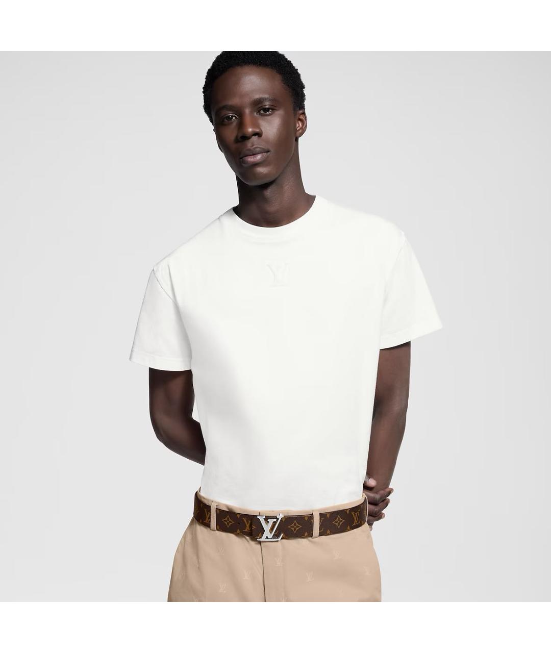 LOUIS VUITTON Коричневый кожаный ремень, фото 5