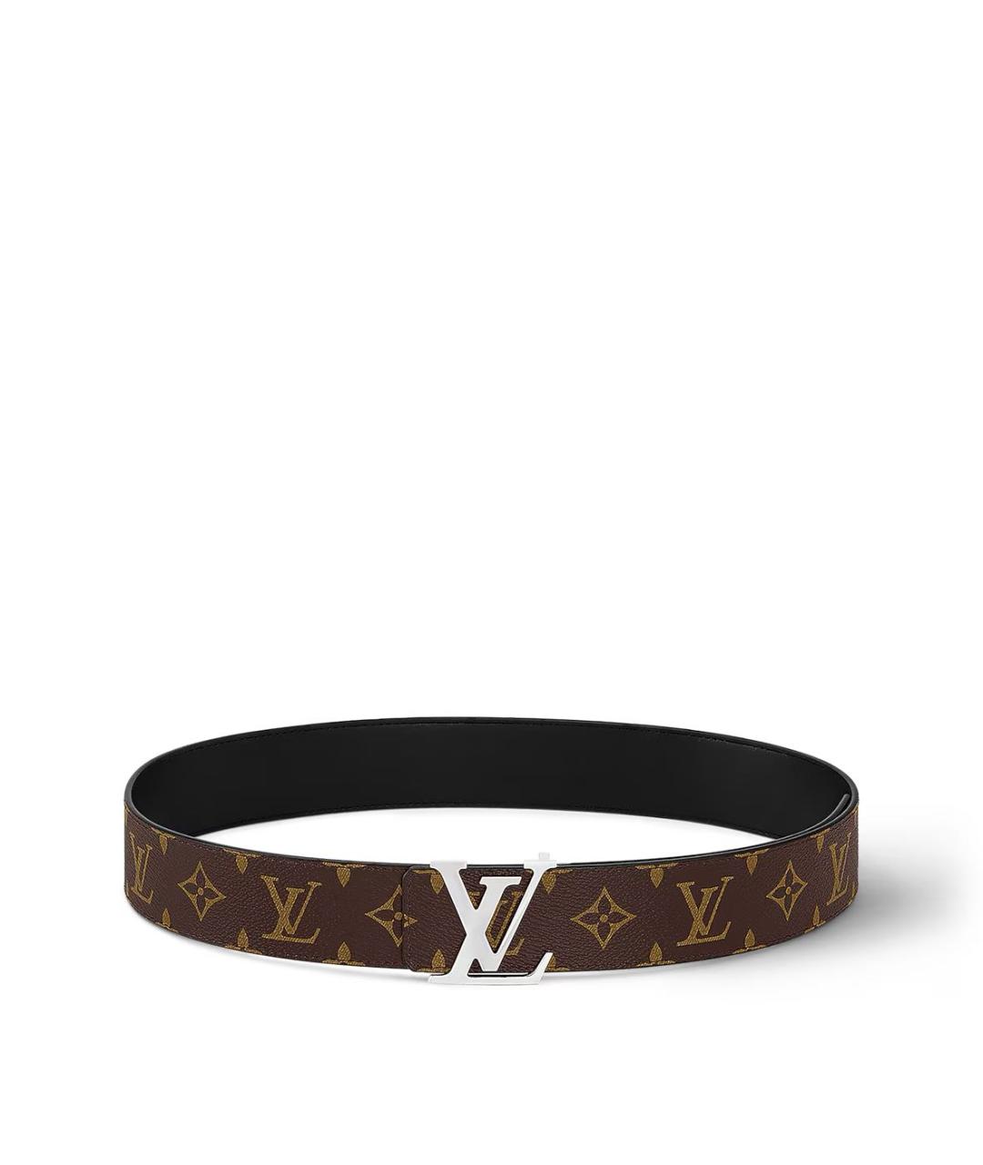 LOUIS VUITTON Коричневый кожаный ремень, фото 6