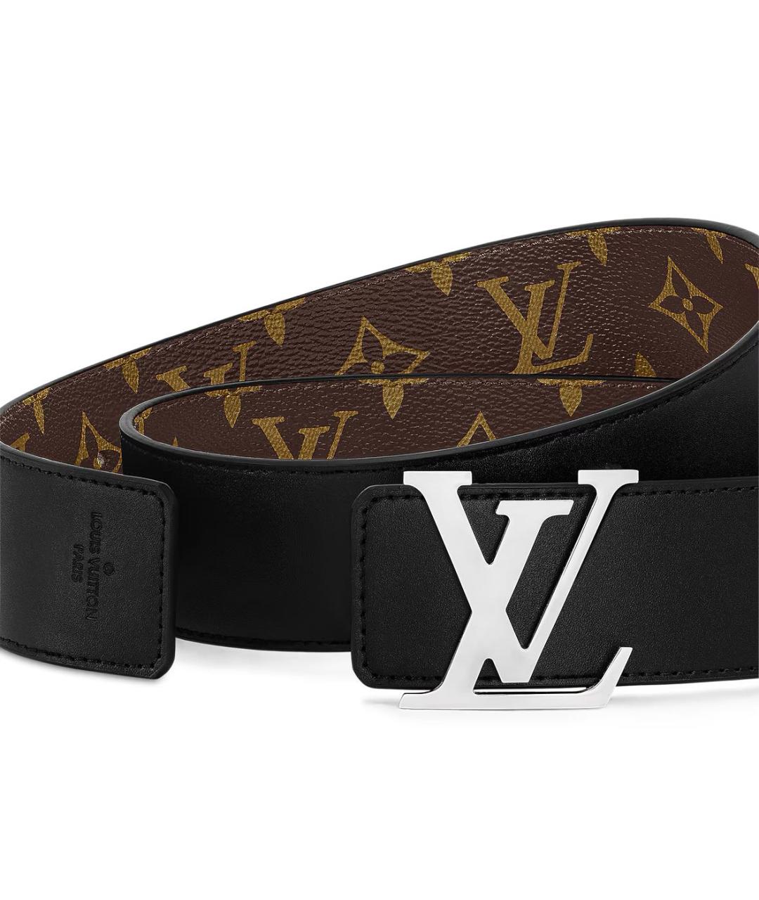 LOUIS VUITTON Коричневый кожаный ремень, фото 3