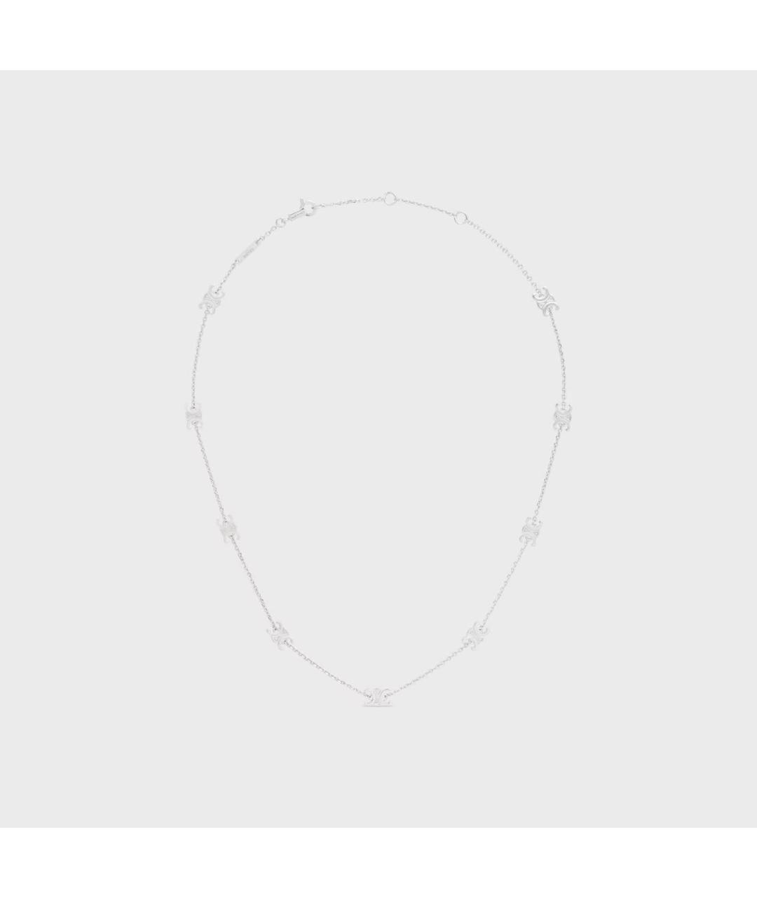 CELINE Серебряное латунное колье, фото 4