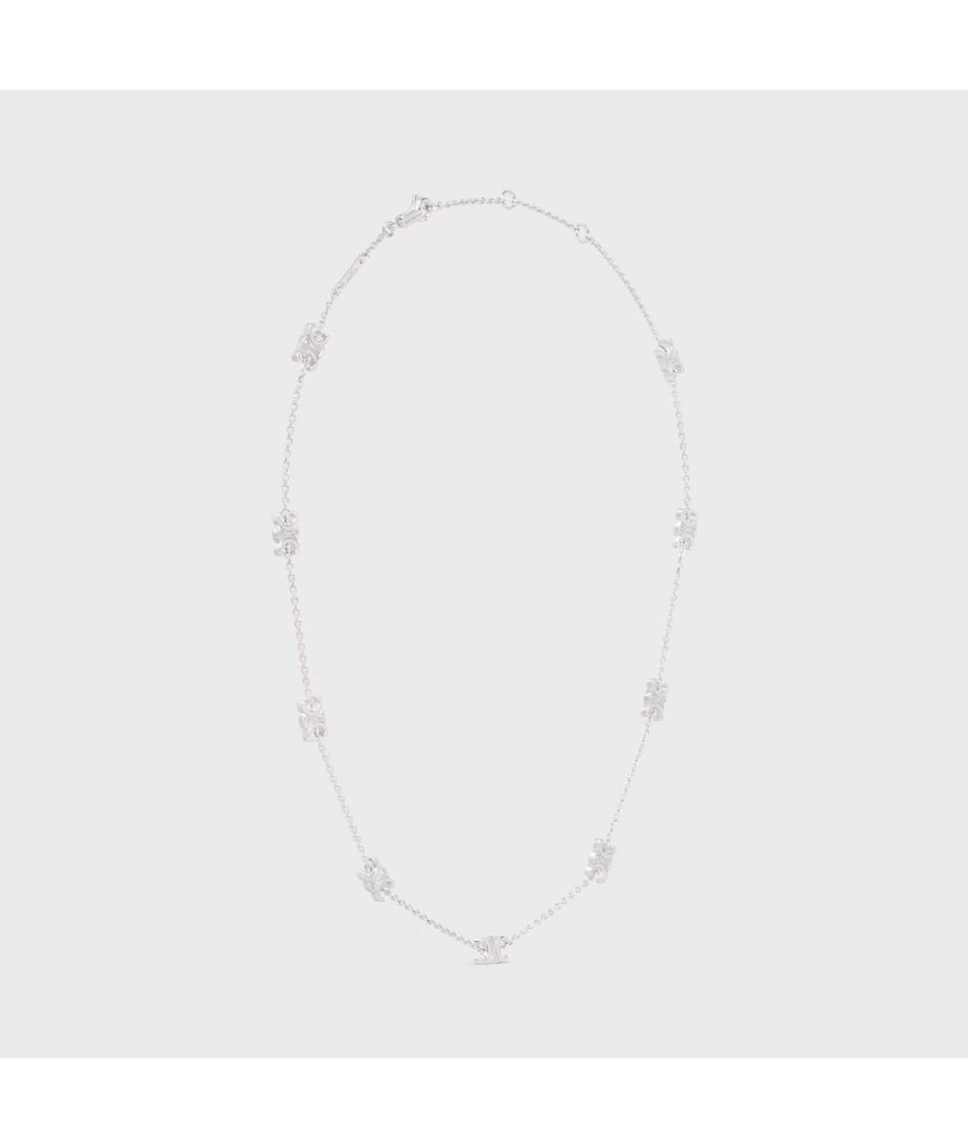 CELINE Серебряное латунное колье, фото 3