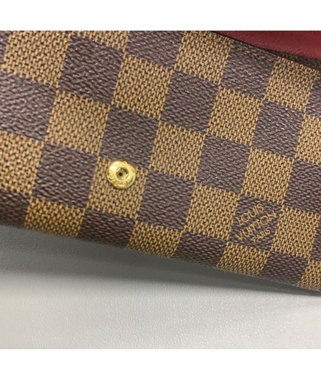 LOUIS VUITTON Коричневый кошелек, фото 6