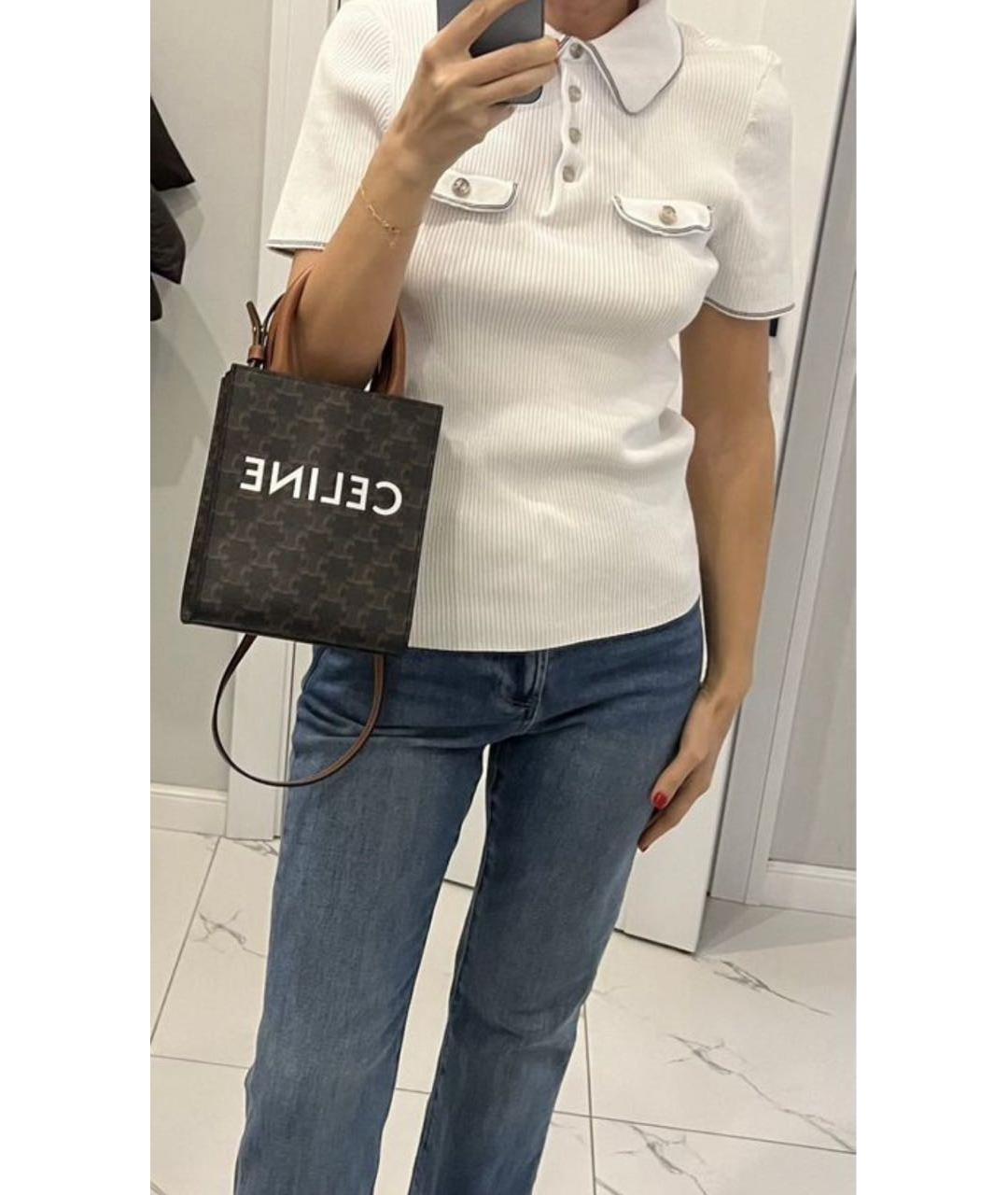 CELINE Коричневая кожаная сумка через плечо, фото 5